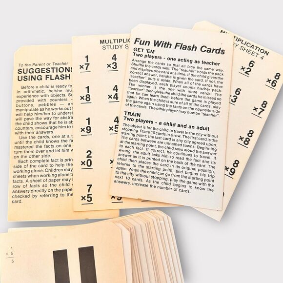 TGTB Musical Multiplication Homeschool Math Practice Booklets Flash Cards VTG - Picture 10 of 10